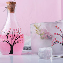 Load image into Gallery viewer, Japanese Glass Sake Cup Set with Warmer- Sakura Glass Sake set- 6 pcs Sake set- Glass classic Sake Set