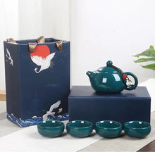 Load image into Gallery viewer, Traditional Chinese Tea Set- 5 pcs Ceramic Chinese Tea Set with cups with gift box