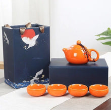 Load image into Gallery viewer, Traditional Chinese Tea Set- 5 pcs Ceramic Chinese Tea Set with cups with gift box