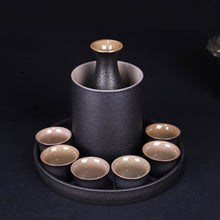 Load image into Gallery viewer, 9 Pcs Japanese Style Ceramic Sake Pot Cup Set