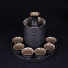 Load image into Gallery viewer, 9 Pcs Japanese Style Ceramic Sake Pot Cup Set