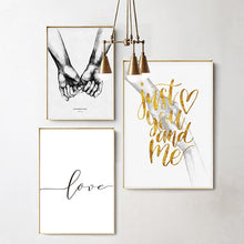Load image into Gallery viewer, Nordic Black and White Poster Couple Sweet Love Wall Art