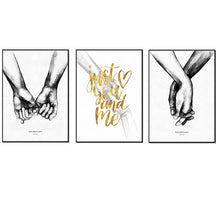 Load image into Gallery viewer, Nordic Black and White Poster Couple Sweet Love Wall Art