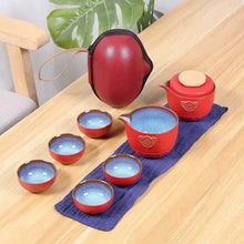 Load image into Gallery viewer, Ceramic Mini Travel Tea Set With 8 PCS