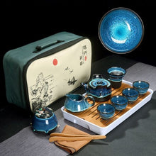 Load image into Gallery viewer, Blue Glaze Ceramic Tea Gift Set