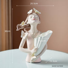 Load image into Gallery viewer, Nordic Butterfly Girl Model Vase