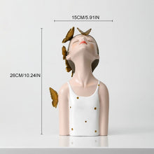 Load image into Gallery viewer, Nordic Butterfly Girl Model Vase