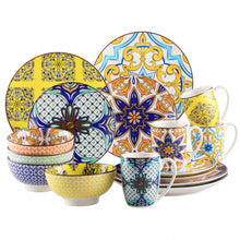 Load image into Gallery viewer, Jasmin Pattern Porcelain Tableware Dinner Set