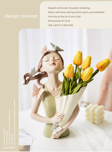 Load image into Gallery viewer, Nordic Butterfly Girl Model Vase
