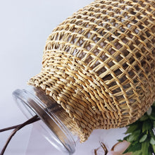 Load image into Gallery viewer, Straw Woven Glass Vases