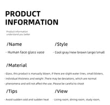 Load image into Gallery viewer, Nordic Glass Human Head Vase