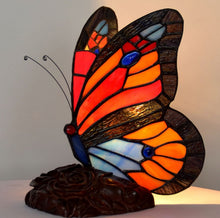 Load image into Gallery viewer, Stained Glass Butterfly Desk Lamp
