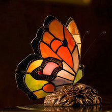 Load image into Gallery viewer, Stained Glass Butterfly Desk Lamp
