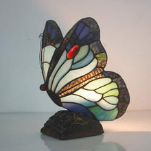 Load image into Gallery viewer, Stained Glass Butterfly Desk Lamp
