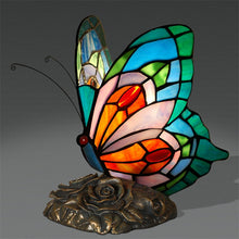 Load image into Gallery viewer, Stained Glass Butterfly Desk Lamp
