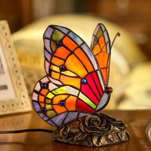 Load image into Gallery viewer, Stained Glass Butterfly Desk Lamp
