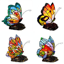 Load image into Gallery viewer, Stained Glass Butterfly Desk Lamp
