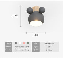 Load image into Gallery viewer, Nordic Wooden Cartoon Wall Lamps
