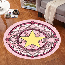 Load image into Gallery viewer, Anime Sakura Round Style Fluffy Rugs
