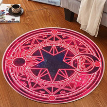 Load image into Gallery viewer, Anime Sakura Round Style Fluffy Rugs
