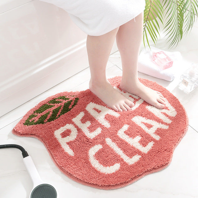 Fruit Peach Lemon Shape Rug