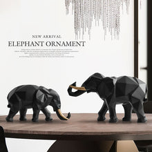 Load image into Gallery viewer, Elephant figurine 2 per set resin for tabletop decoration
