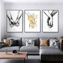 Load image into Gallery viewer, Nordic Black and White Poster Couple Sweet Love Wall Art
