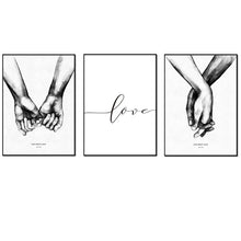 Load image into Gallery viewer, Nordic Black and White Poster Couple Sweet Love Wall Art
