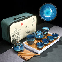 Load image into Gallery viewer, Blue Glaze Ceramic Tea Gift Set
