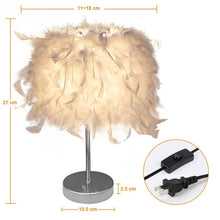 Load image into Gallery viewer, Feather Crystal Table Lamp
