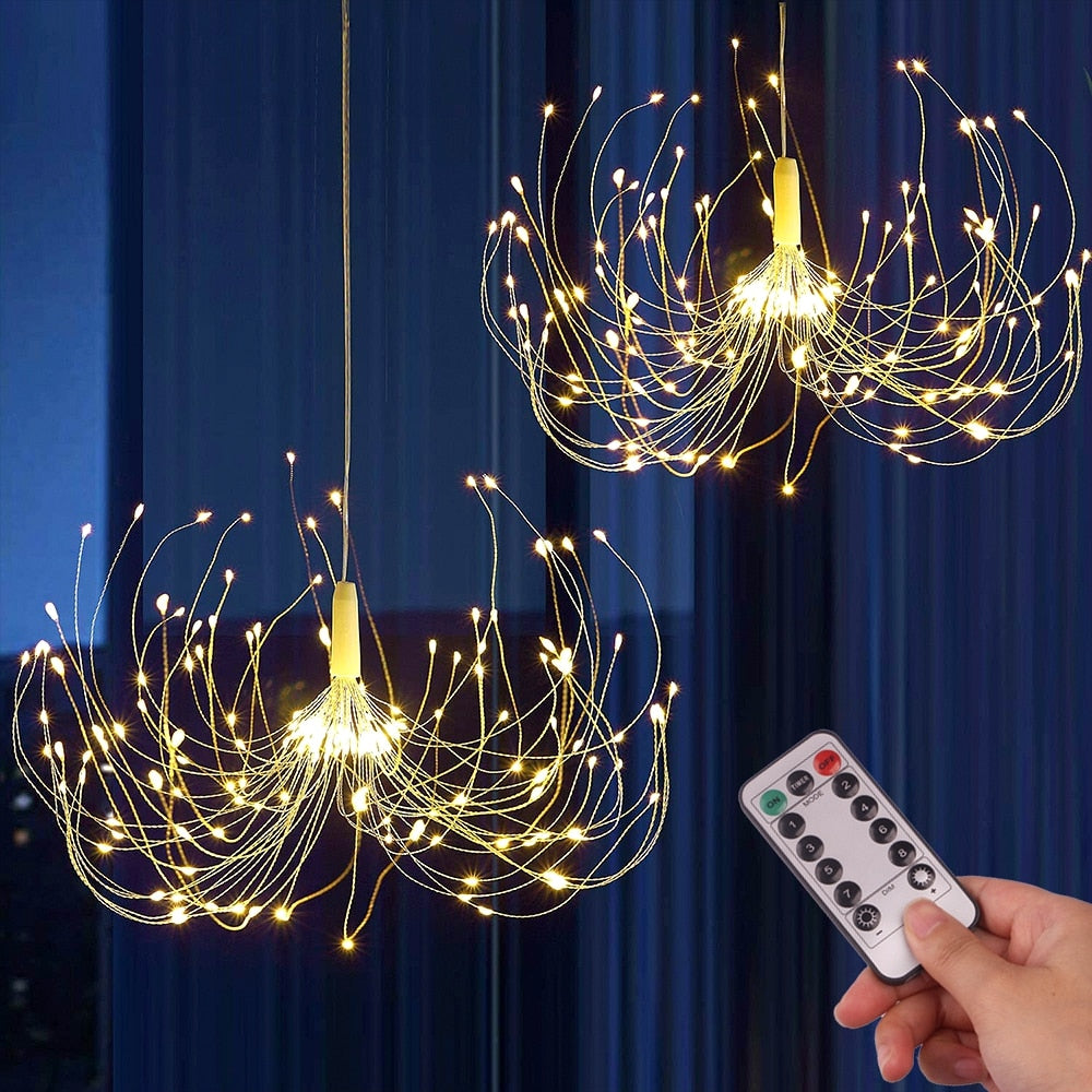 LED String Lights Hanging Starburst Lamp