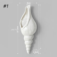 Load image into Gallery viewer, Modern White Ceramic Sea Shell Vase
