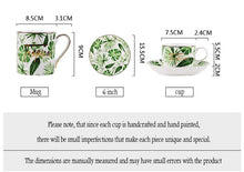 Load image into Gallery viewer, Beauty Gold European Style Green Plants Tableware
