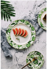 Load image into Gallery viewer, Beauty Gold European Style Green Plants Tableware
