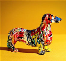 Load image into Gallery viewer, Creative Painted Colorful Dachshund Dog Decoration
