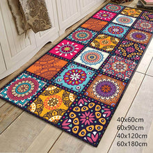 Load image into Gallery viewer, Non-slip Mandala Style Floral Pattern Kitchen Rug
