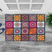 Load image into Gallery viewer, Non-slip Mandala Style Floral Pattern Kitchen Rug
