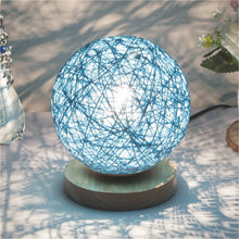 Load image into Gallery viewer, Solid Wood Rattan Ball Decoration Led Table Lamp
