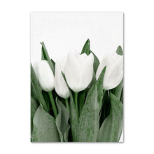 Load image into Gallery viewer, White Tulip Green Orchid Aloe Wall Art
