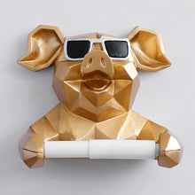 Load image into Gallery viewer, Animal tissue box Statue Figurine Hanging toilet paper holder
