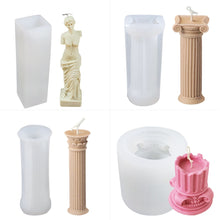 Load image into Gallery viewer, Rome Pillar Candle Molds
