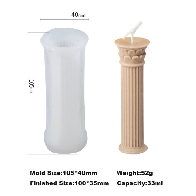 Rome Pillar Candle Molds