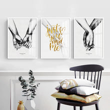 Load image into Gallery viewer, Nordic Black and White Poster Couple Sweet Love Wall Art
