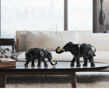 Load image into Gallery viewer, Elephant figurine 2 per set resin for tabletop decoration
