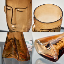 Load image into Gallery viewer, Nordic Glass Human Head Vase
