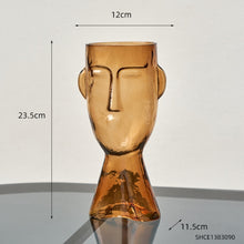 Load image into Gallery viewer, Nordic Glass Human Head Vase
