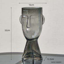 Load image into Gallery viewer, Nordic Glass Human Head Vase
