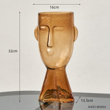 Load image into Gallery viewer, Nordic Glass Human Head Vase
