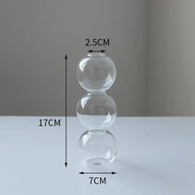 Load image into Gallery viewer, Nordic Glass Flower Vase Bubble Bottle Shaped
