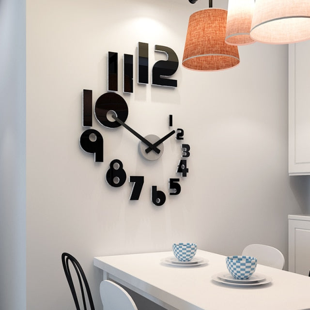 Creative DIY Stickers Wall Clock